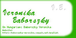 veronika baborszky business card